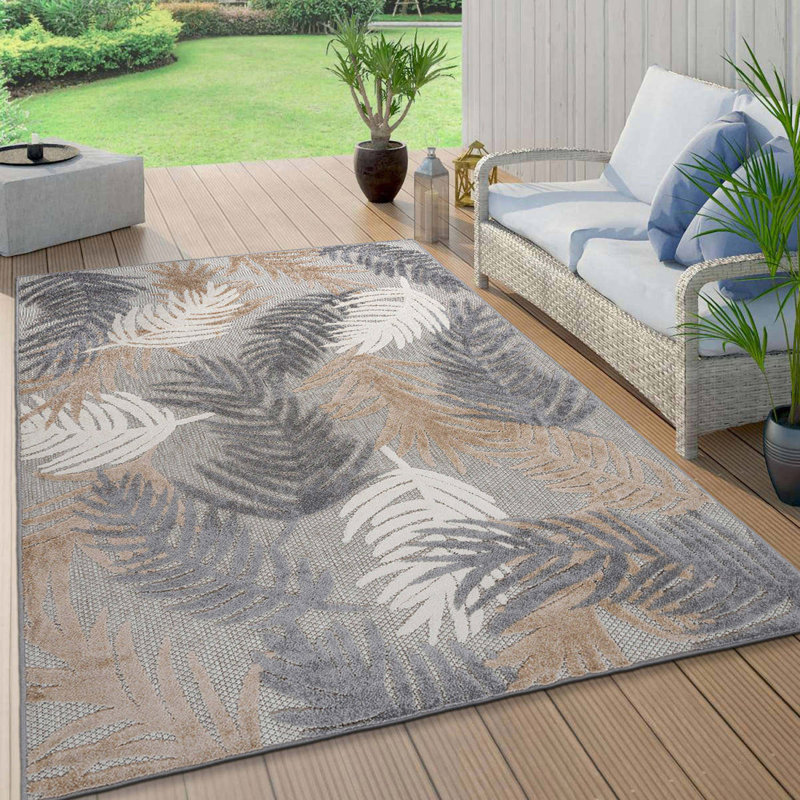 Beachcrest Home Hernandez Beige/Gray/Brown Indoor/Outdoor Rug & Reviews